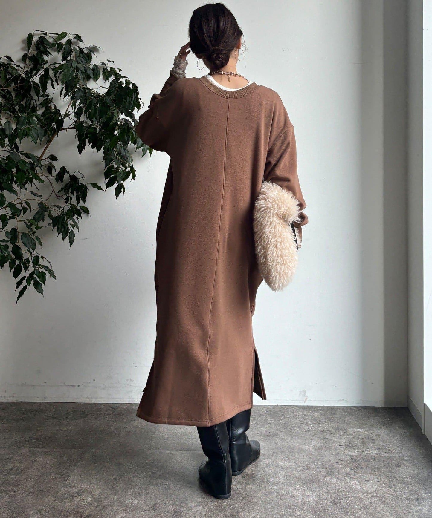 加絨衛衣連衣裙