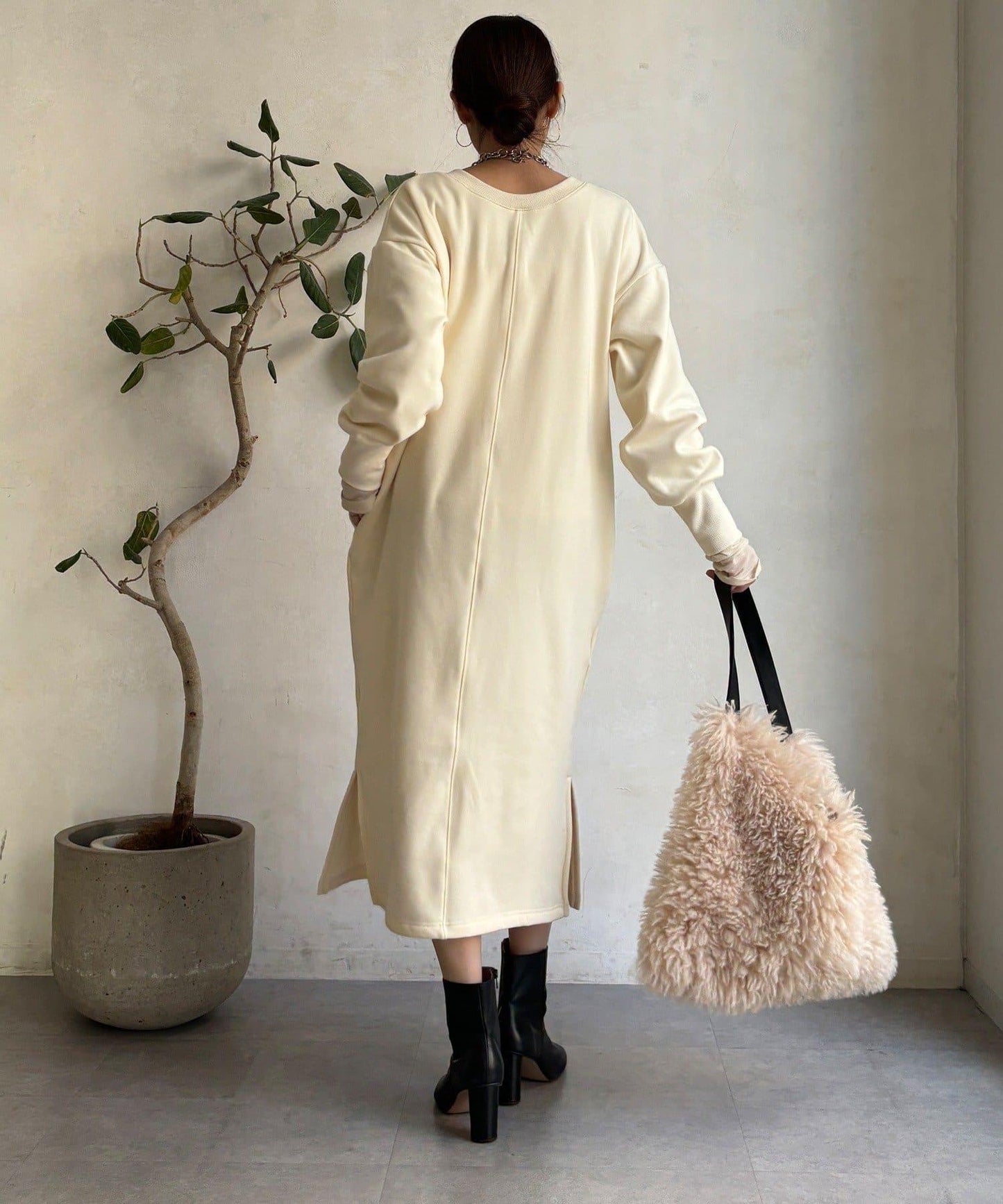 加絨衛衣連衣裙