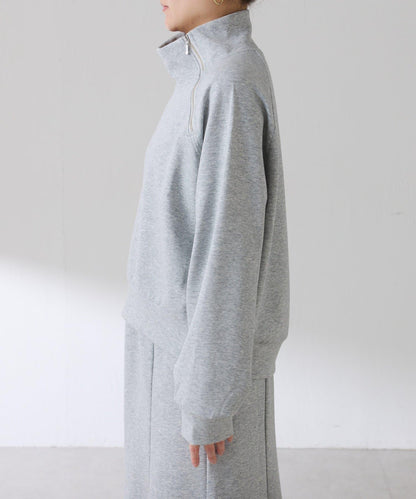 【舒適/百搭】不對稱半拉鍊套裝