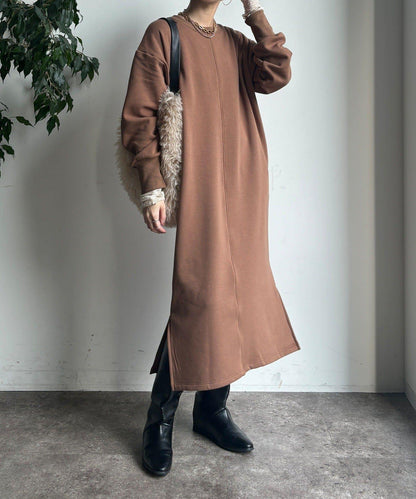 加絨衛衣連衣裙