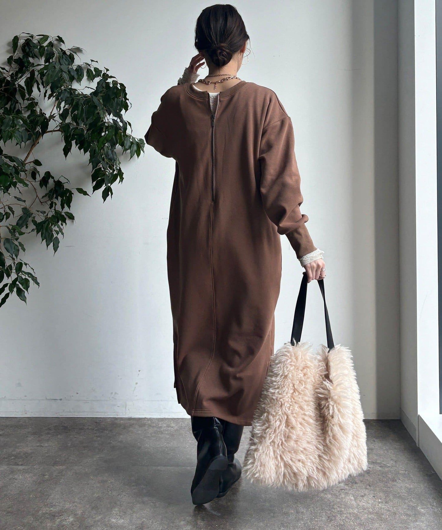 加絨衛衣連衣裙