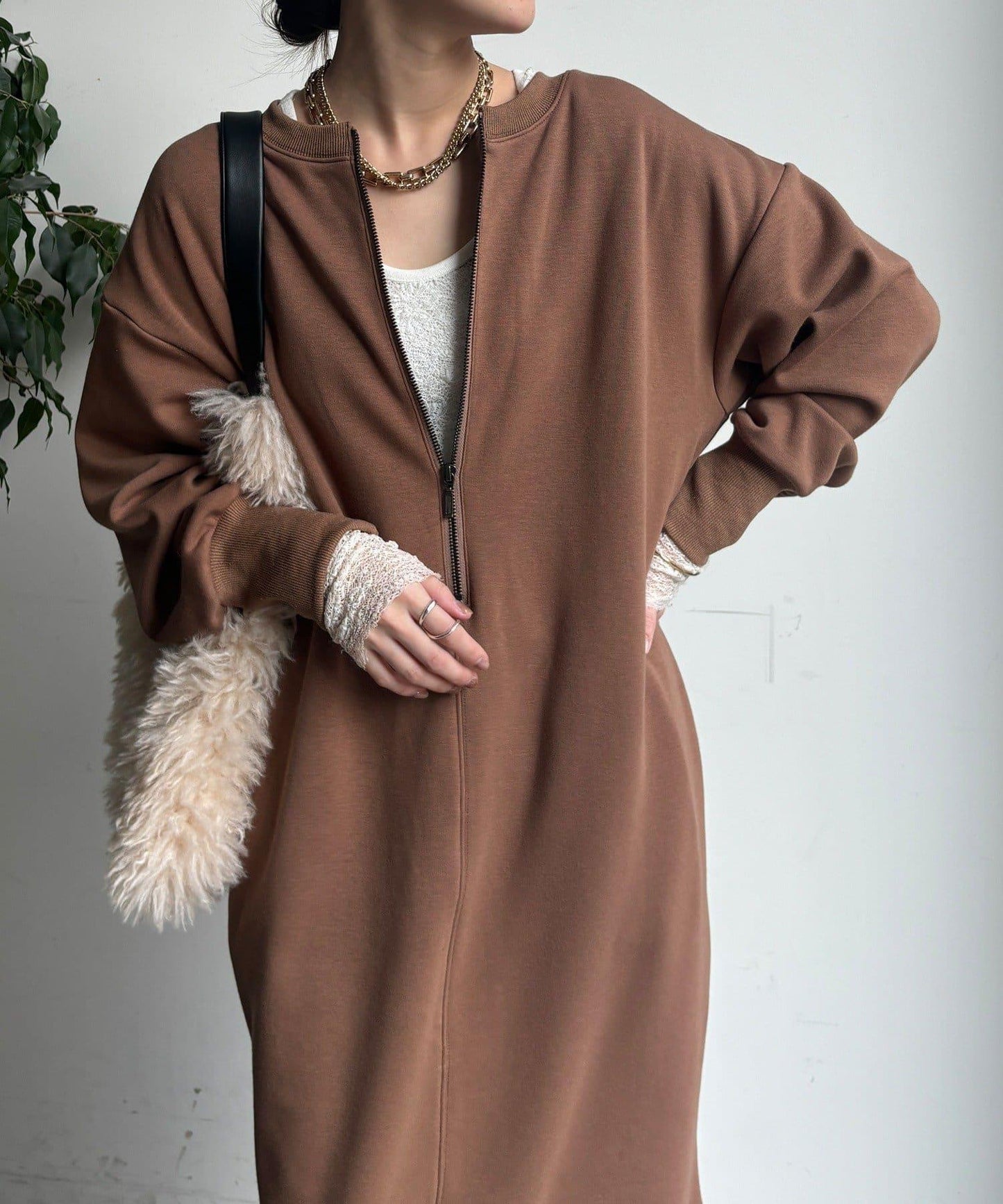 加絨衛衣連衣裙