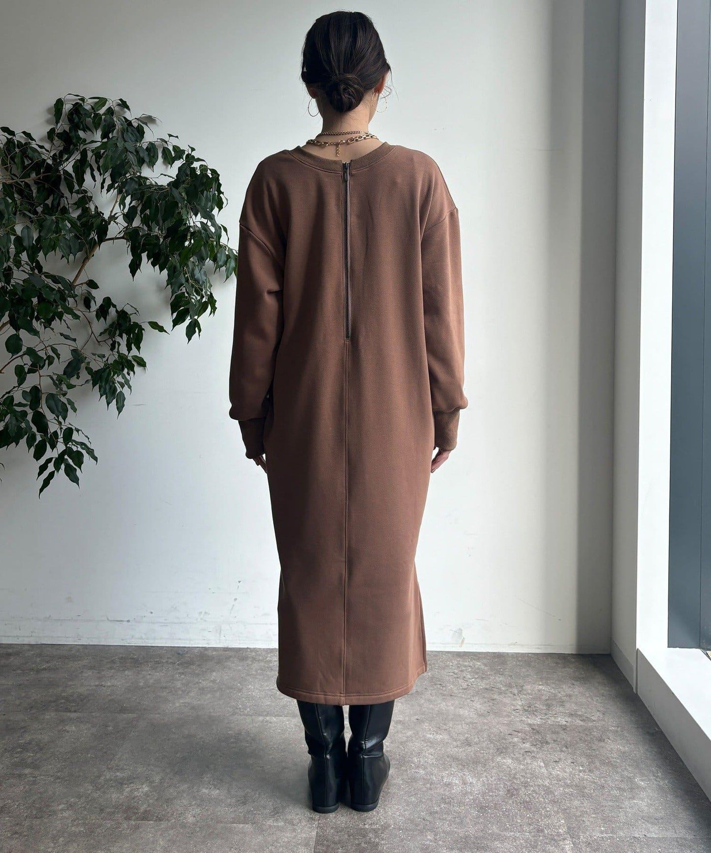 加絨衛衣連衣裙