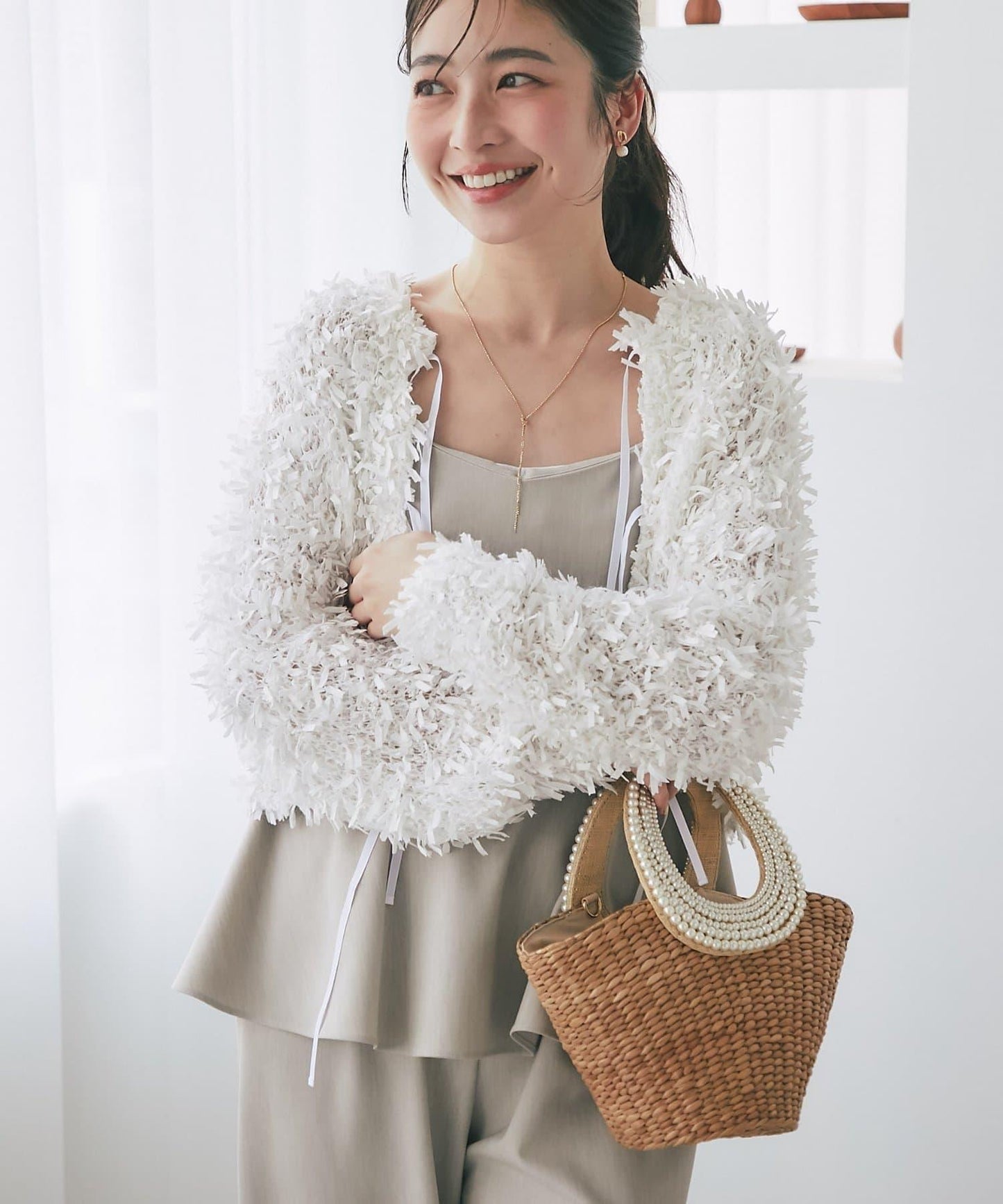 膠帶紗線前後兩穿開衫