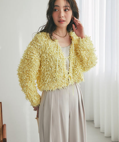 膠帶紗線前後兩穿開衫