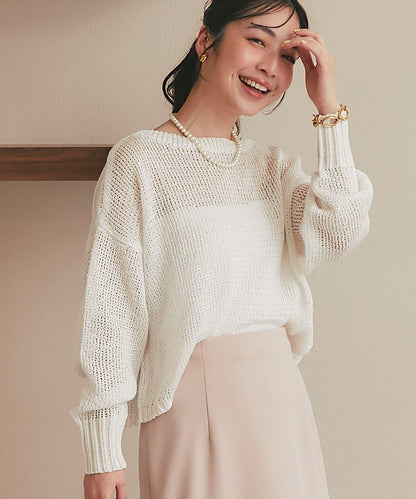 【復刻・新色黃色登場】亮片麻花針織衫