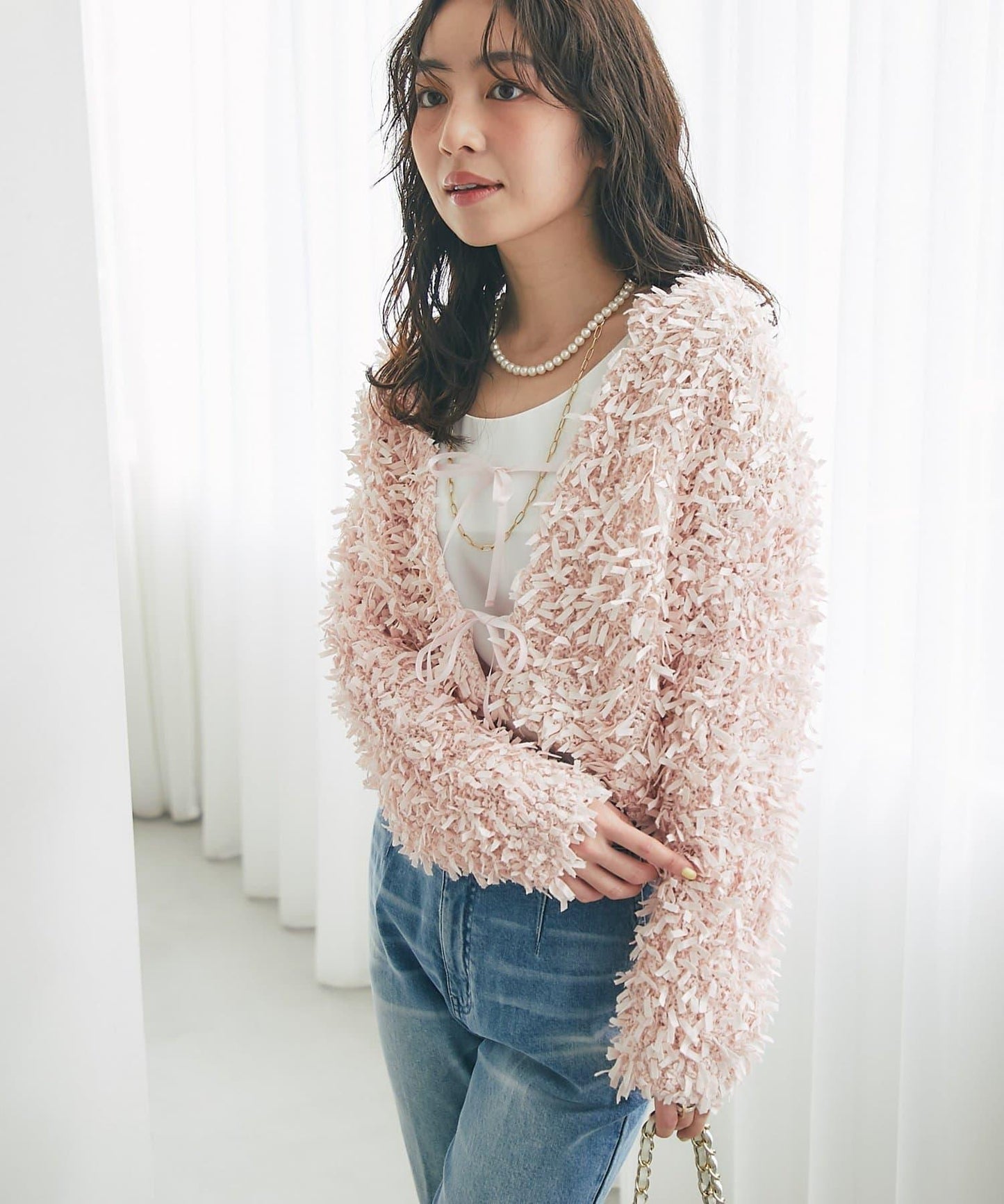 膠帶紗線前後兩穿開衫