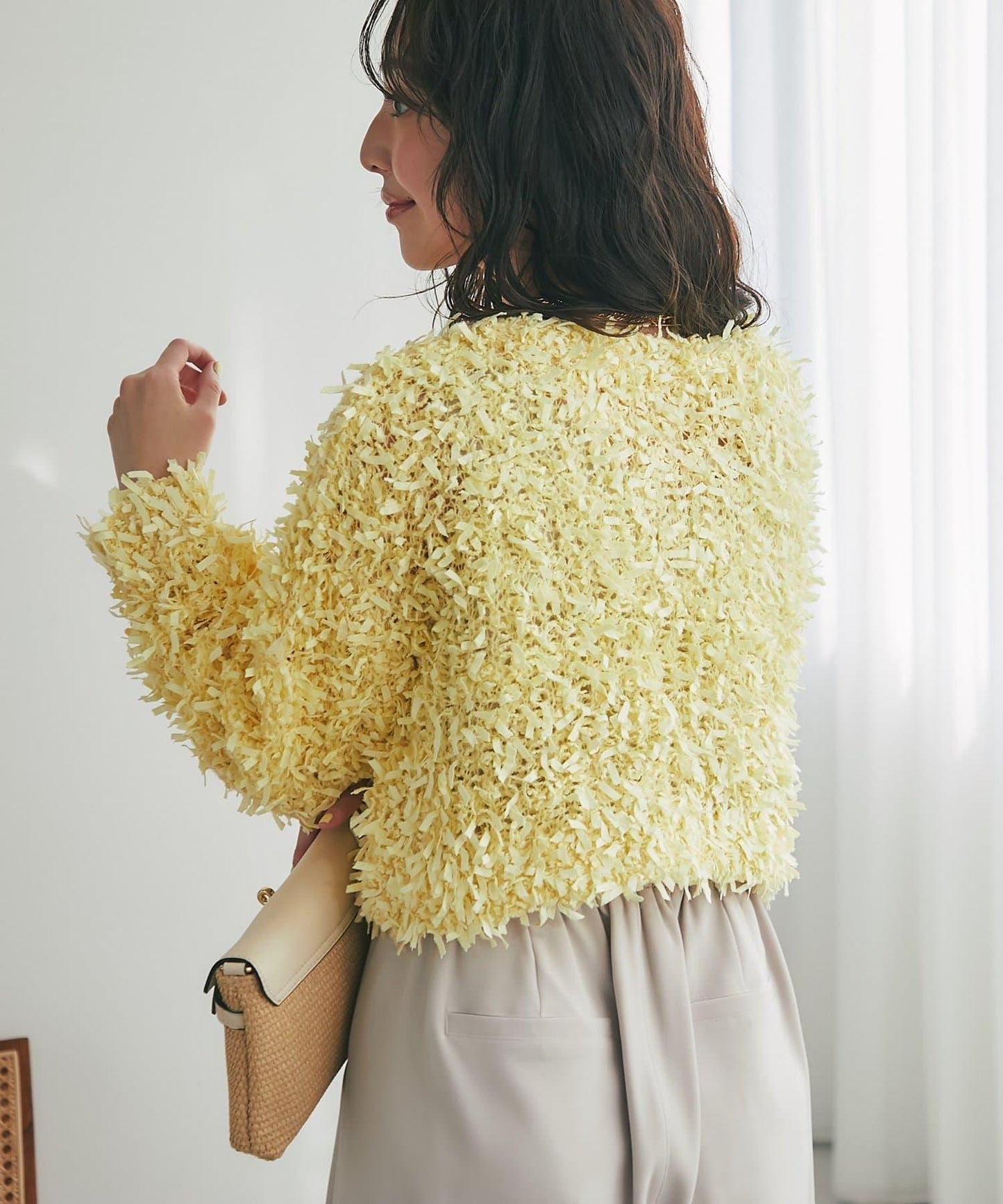 膠帶紗線前後兩穿開衫