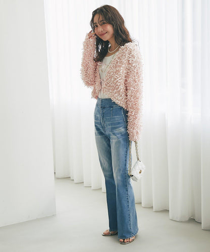 膠帶紗線前後兩穿開衫