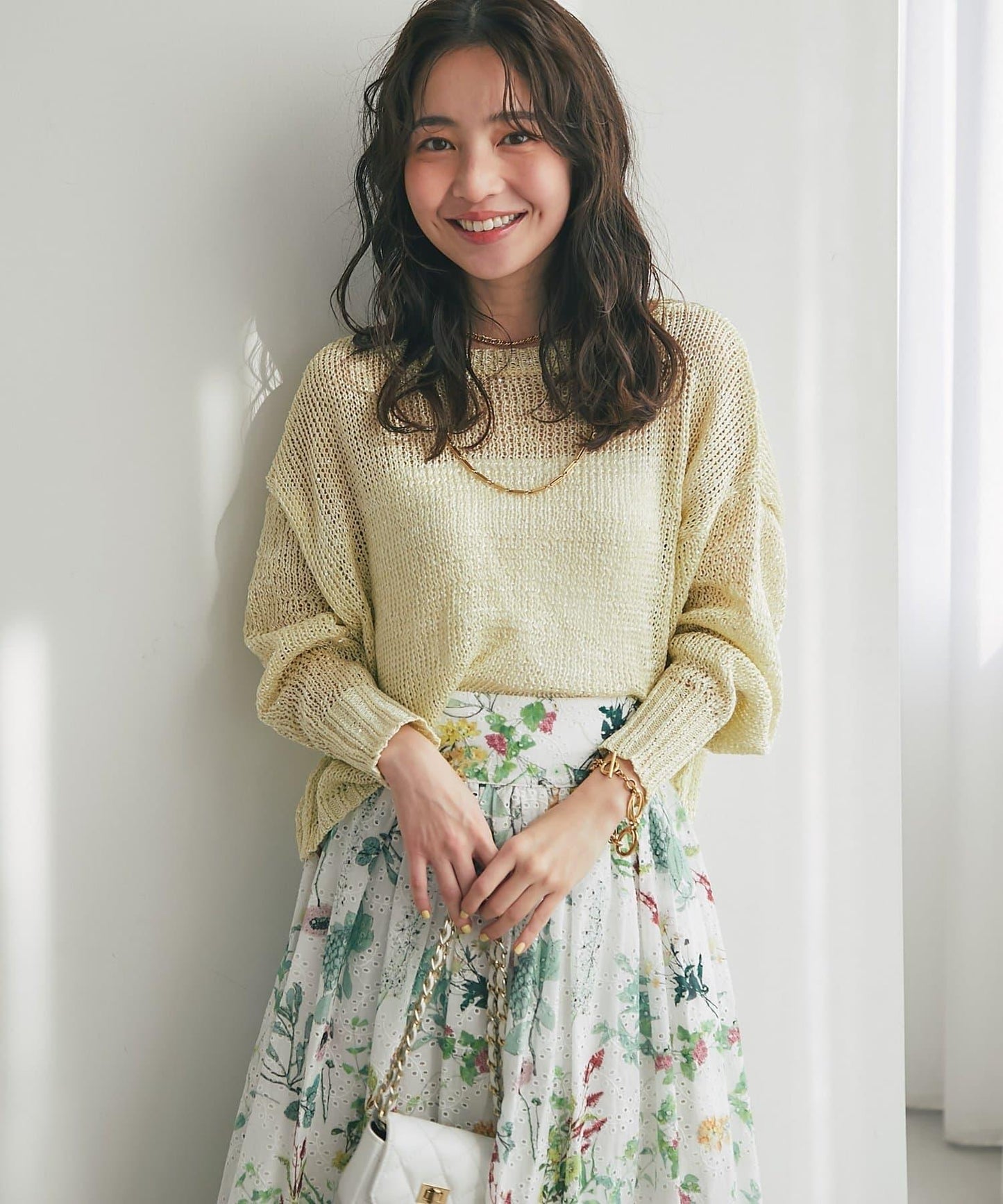 【復刻・新色黃色登場】亮片麻花針織衫