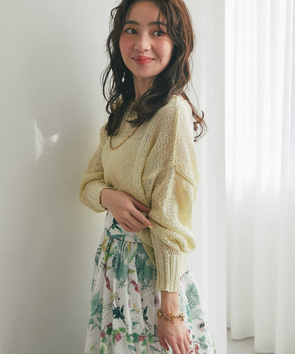 【復刻・新色黃色登場】亮片麻花針織衫