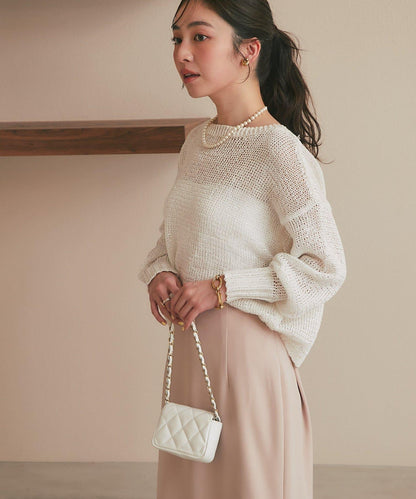 【復刻・新色黃色登場】亮片麻花針織衫