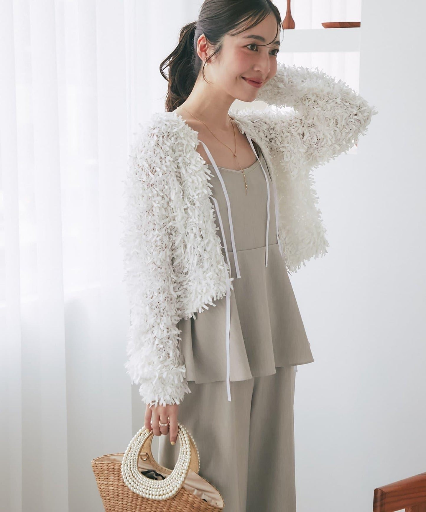 膠帶紗線前後兩穿開衫