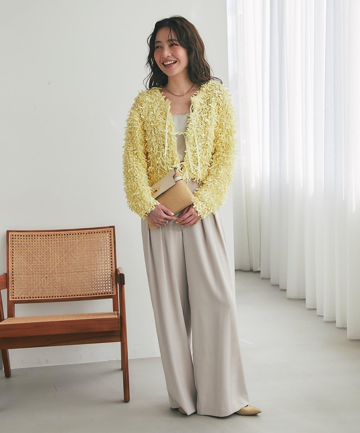 膠帶紗線前後兩穿開衫