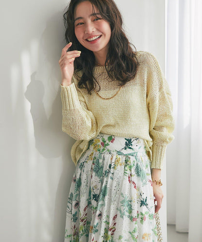 【復刻・新色黃色登場】亮片麻花針織衫