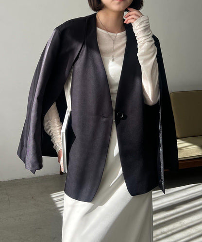 開叉袖西裝外套