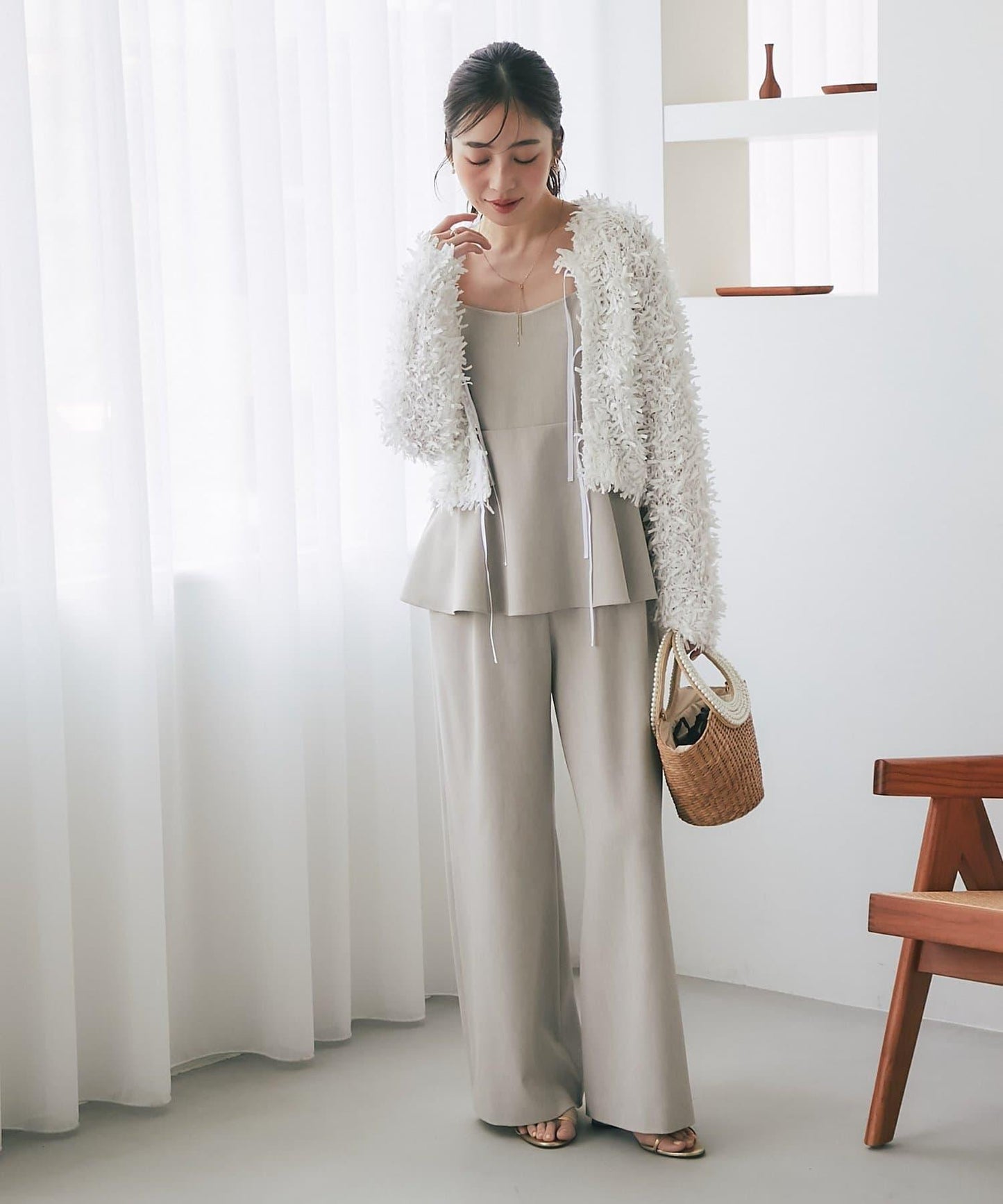 膠帶紗線前後兩穿開衫