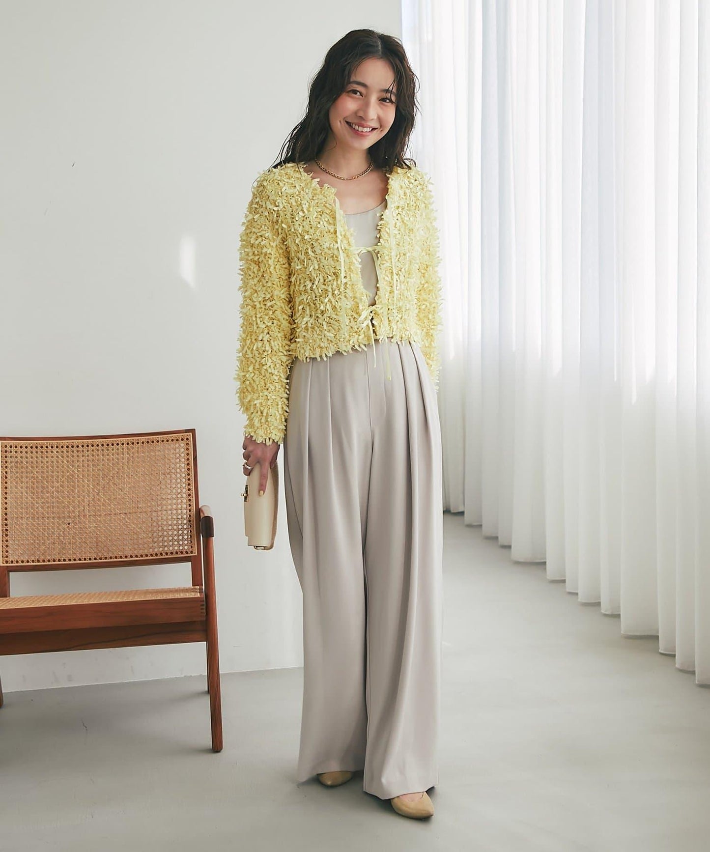 膠帶紗線前後兩穿開衫