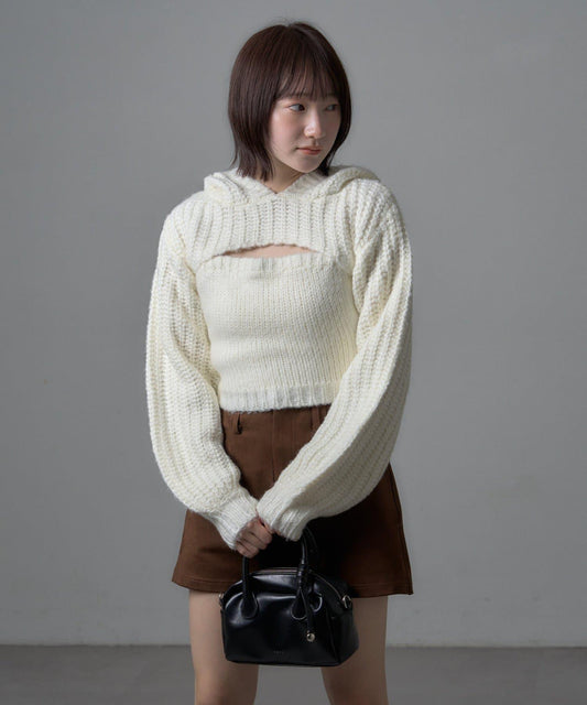 【mystic】針織連帽衫套裝