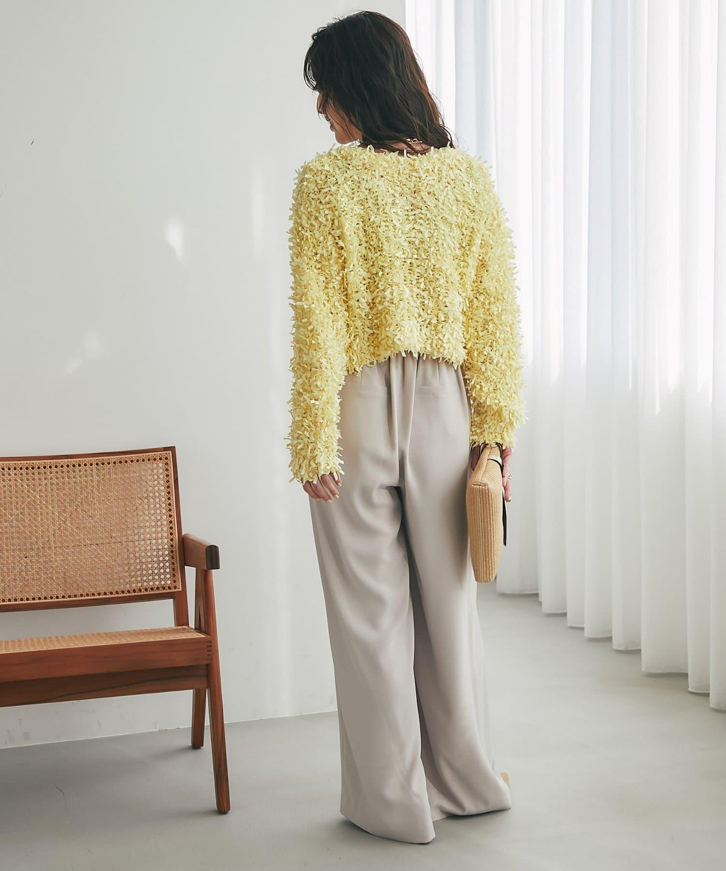 膠帶紗線前後兩穿開衫