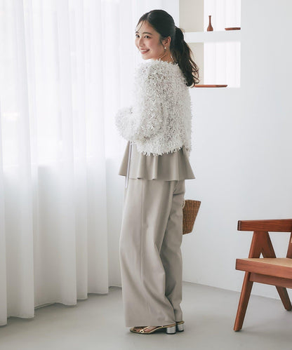 膠帶紗線前後兩穿開衫