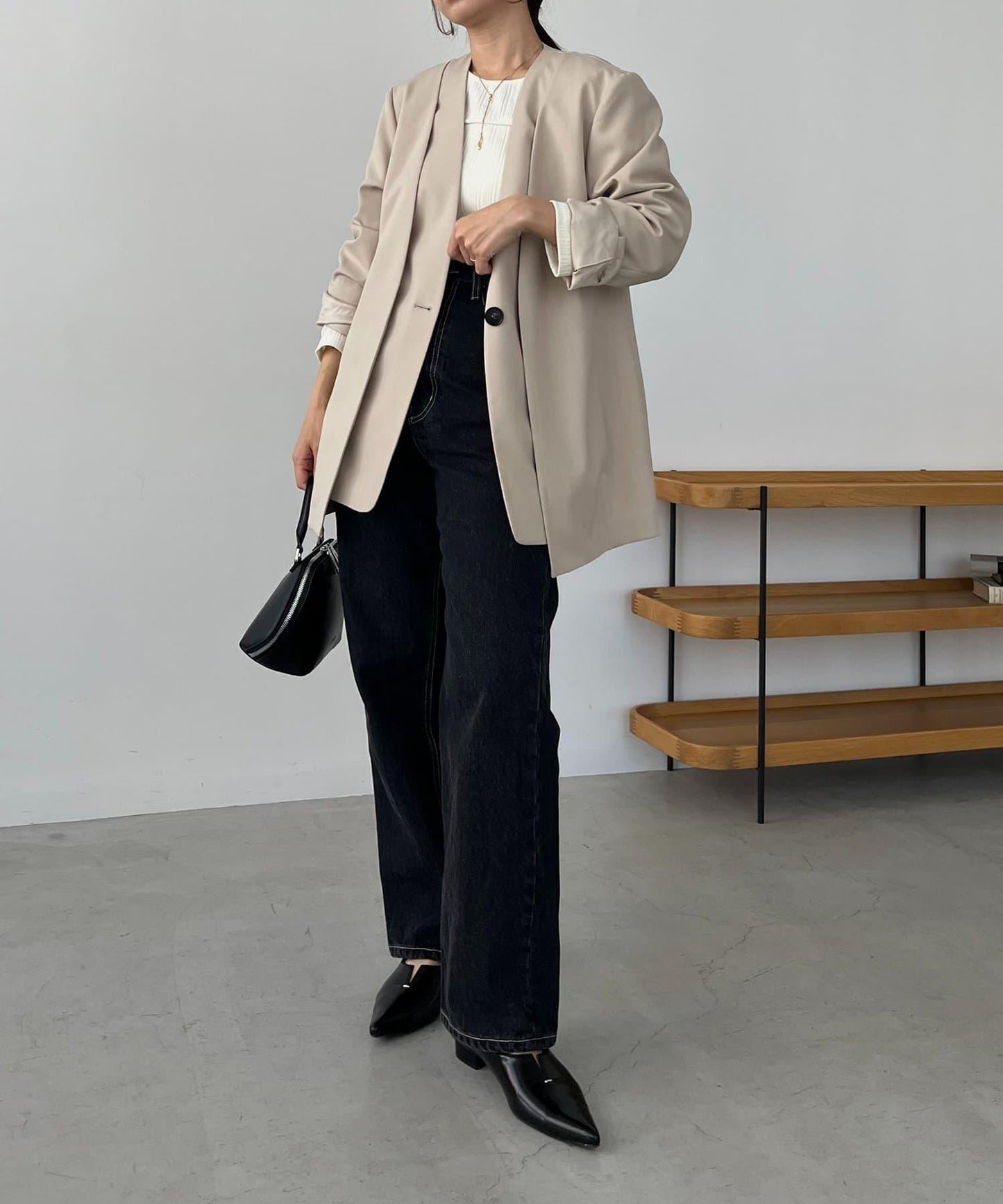 開叉袖西裝外套