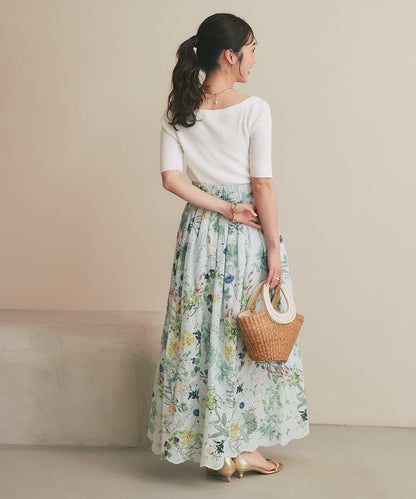 【復刻・新色黃色登場】亮片羅紋一字肩五分袖針織衫