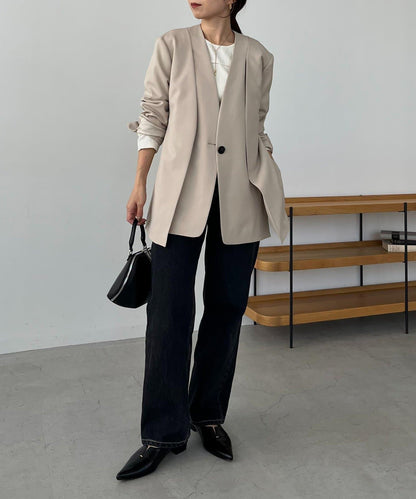 開叉袖西裝外套