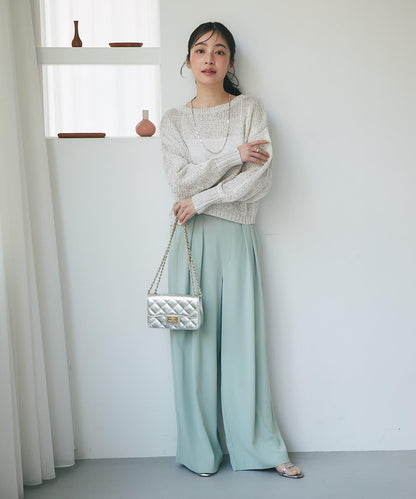 【復刻・新色黃色登場】亮片麻花針織衫