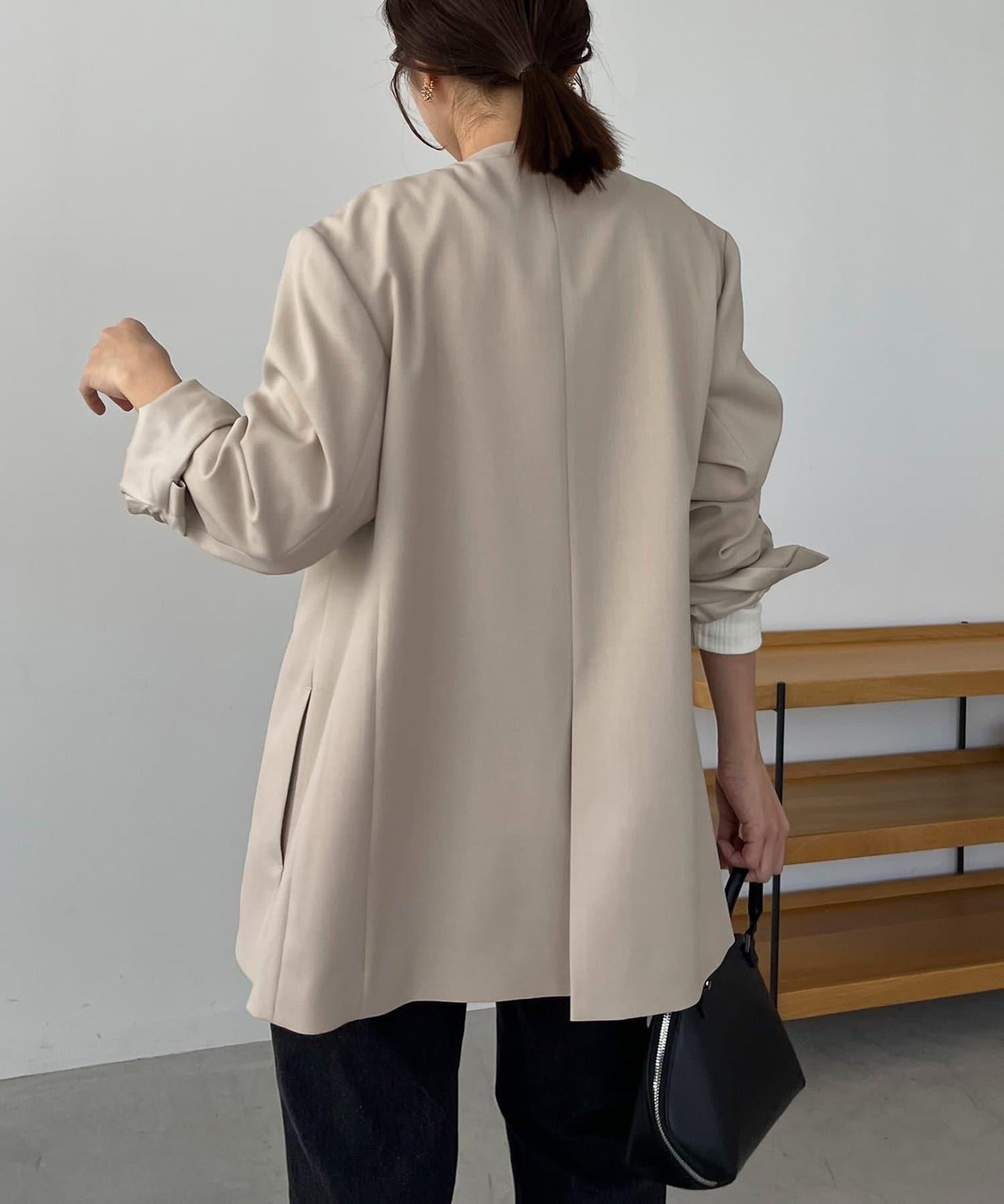 開叉袖西裝外套