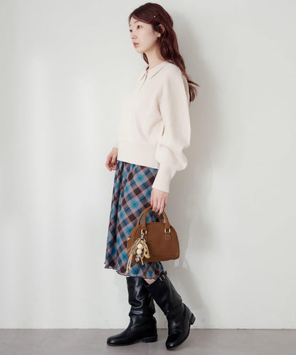 拼接透視半身裙