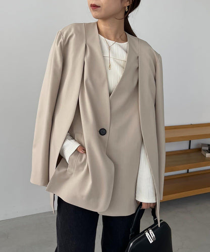 開叉袖西裝外套