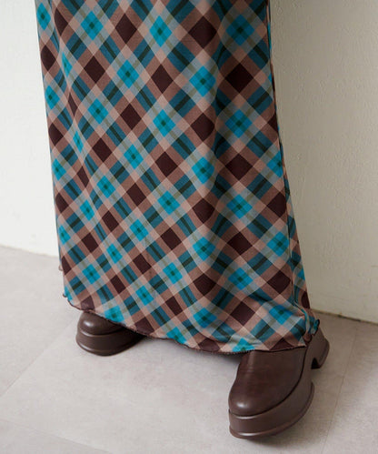 拼接透視半身裙