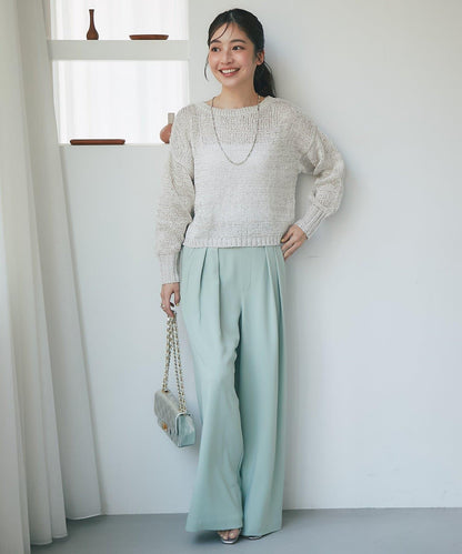 【復刻・新色黃色登場】亮片麻花針織衫