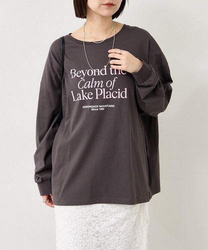 拼色大字母長袖T恤