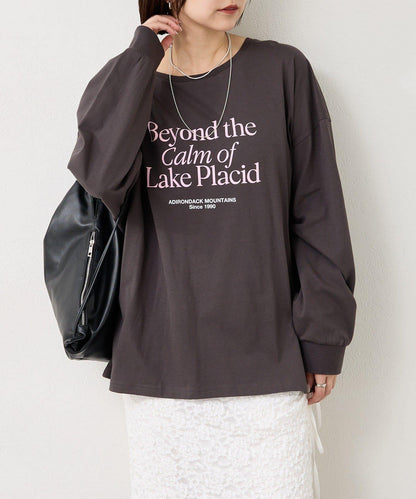 拼色大字母長袖T恤