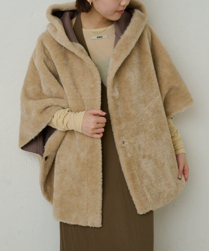 【Omekashi】短款仿毛絨斗篷