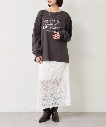 拼色大字母長袖T恤