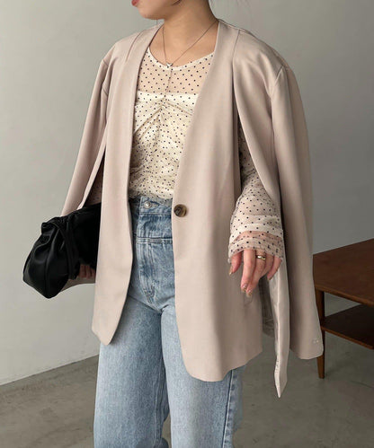 開叉袖西裝外套