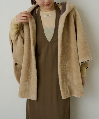 【Omekashi】短款仿毛絨斗篷