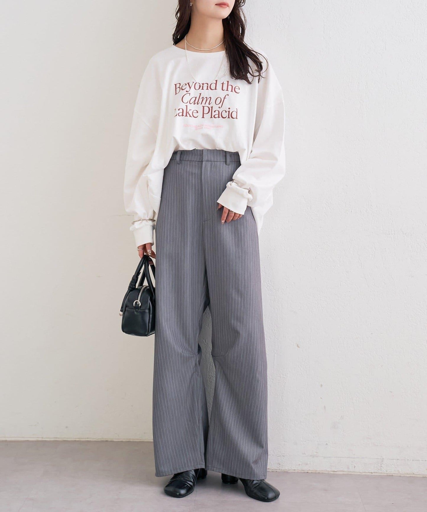 拼色大字母長袖T恤