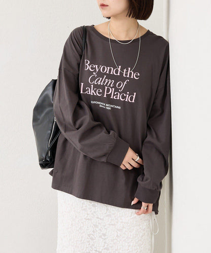 拼色大字母長袖T恤