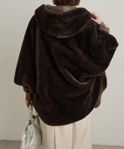 【Omekashi】短款仿毛絨斗篷