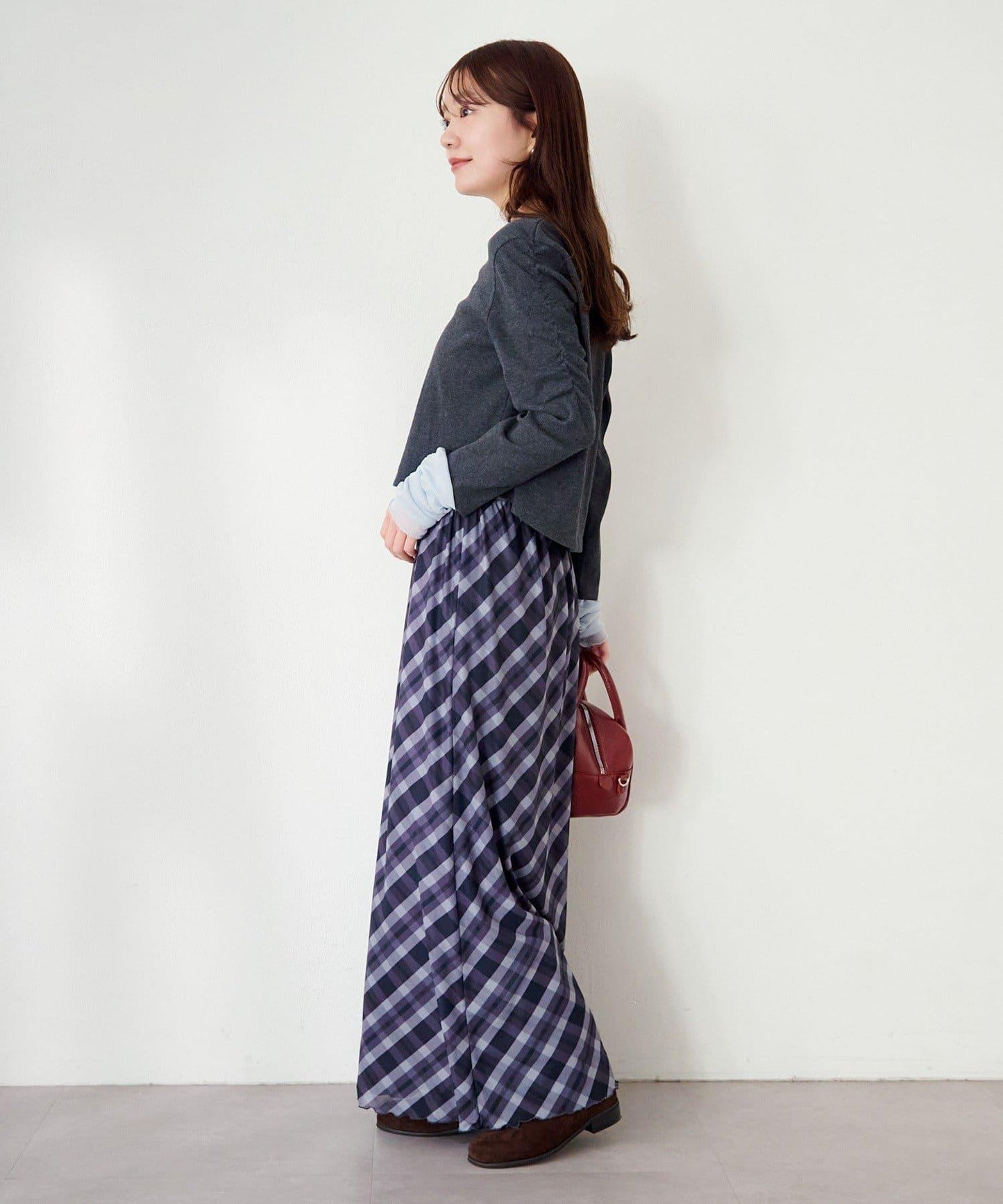 拼接透視半身裙