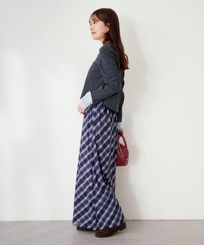 拼接透視半身裙