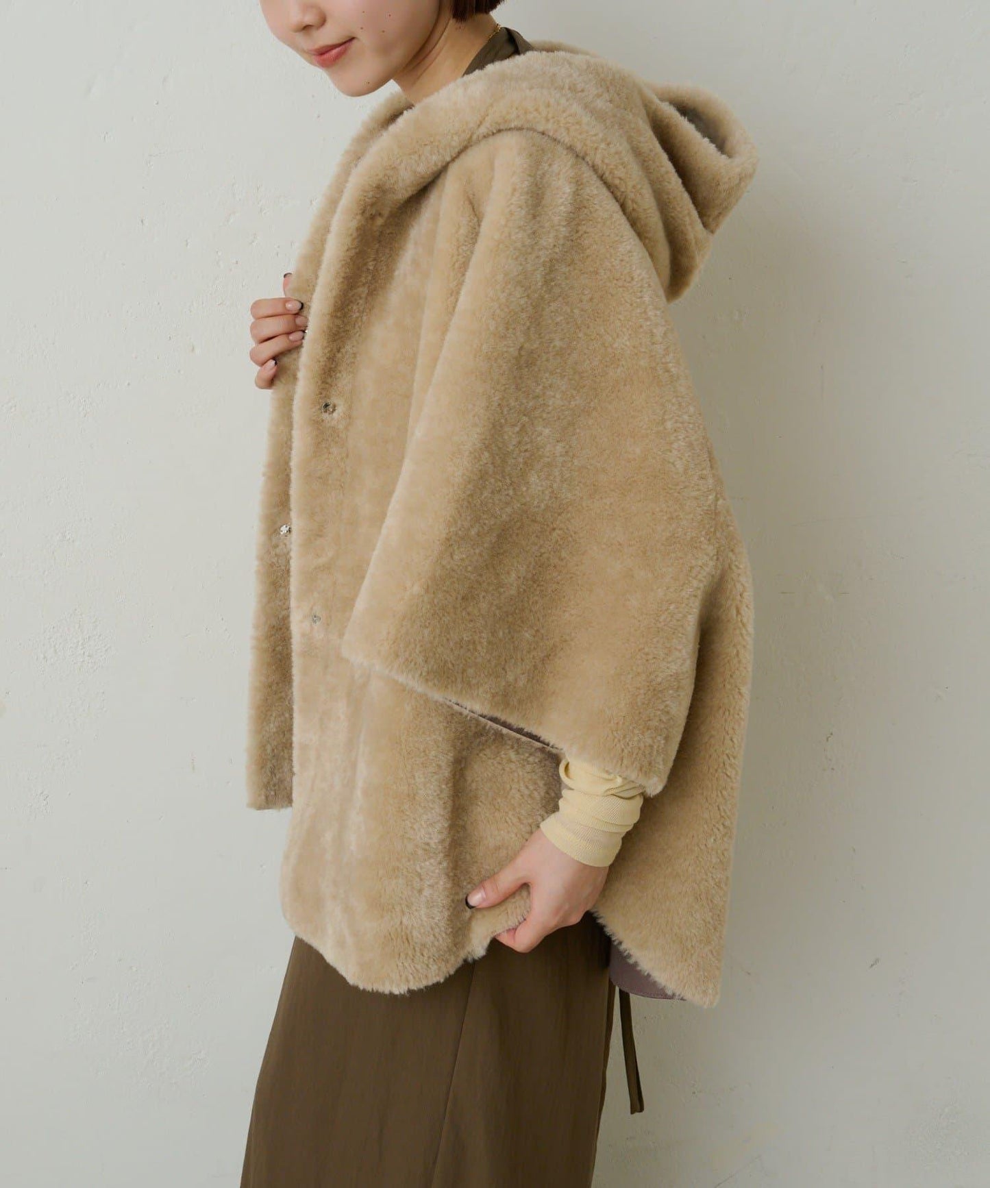 【Omekashi】短款仿毛絨斗篷