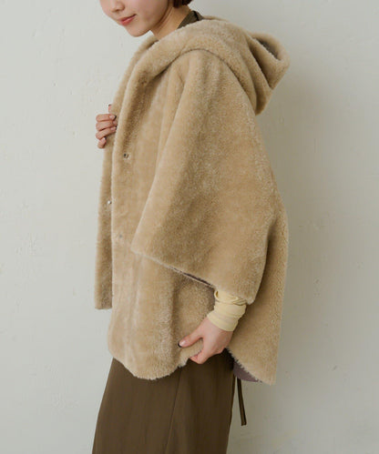 【Omekashi】短款仿毛絨斗篷