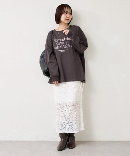 拼色大字母長袖T恤