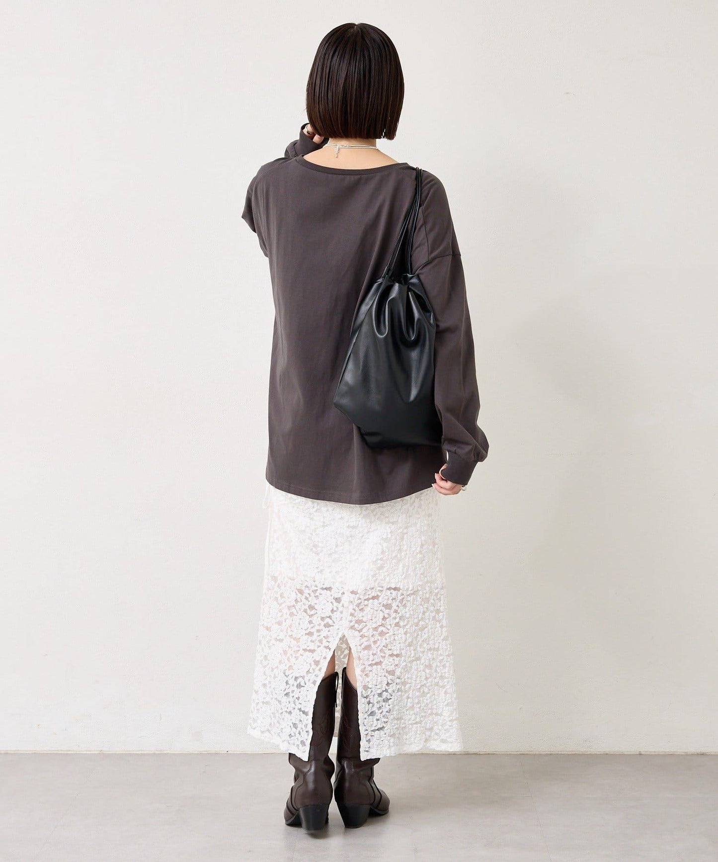 拼色大字母長袖T恤