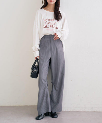 拼色大字母長袖T恤